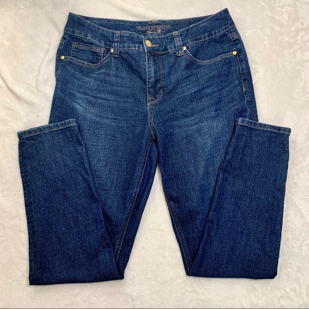 Melissa McCarthy Seven Blue Skinny Jeans Size 16
